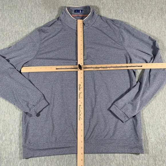Stitch Sweater Mens XL Blue Heather Quarter Zip Golf Pullover Performance - Picture 7 of 12